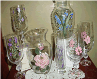 Painted glassware